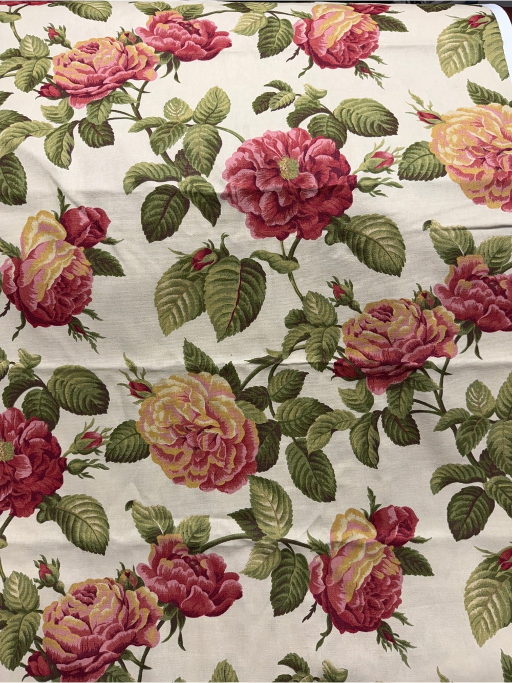 Vintage Floral Upholstery Fabric by Madison Avenue Designs USA 1980s / 90s NEW!